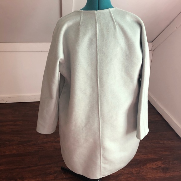 🧺J. Jill Icy White Jade Double Faced Snap Front Coat, size S - Picture 7 of 7